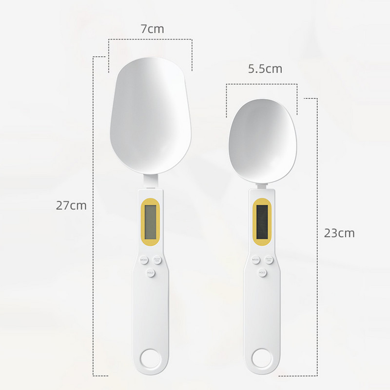 Liela karote elektroniski virtuves svari 500g 0,1g LCD digitālā mērkarote pārtikas miltu cepšanas virtuves rīks piena kafijai