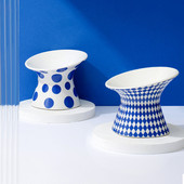 Povišena keramička posuda za mačke Nordic male pse Hrana Voda Zdjele za hranjenje Kućni ljubimci Neklizajući štitnik za vrat Visoke noge Hranilice za piće Jelo