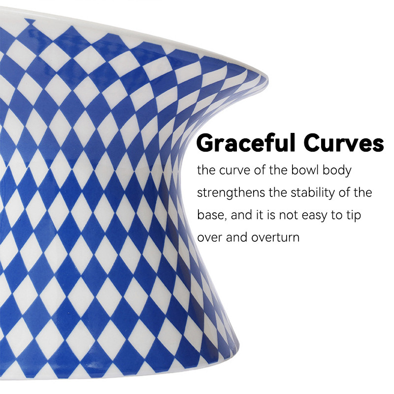 Povišena keramička posuda za mačke Nordic male pse Hrana Voda Zdjele za hranjenje Kućni ljubimci Neklizajući štitnik za vrat Visoke noge Hranilice za piće Jelo