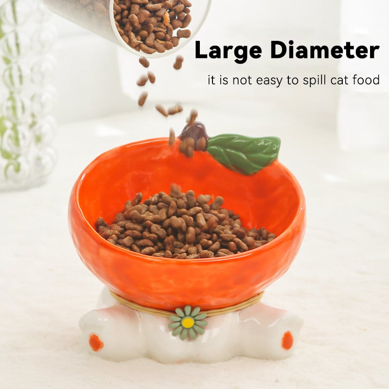 Keramička posuda za mačje voće Povišene zdjelice za vodu za hranu za kućne ljubimce Uzgojeni mali psi Nagnuti Hranilice za piće Hranilice za jelo Štenci Dodaci za mačke