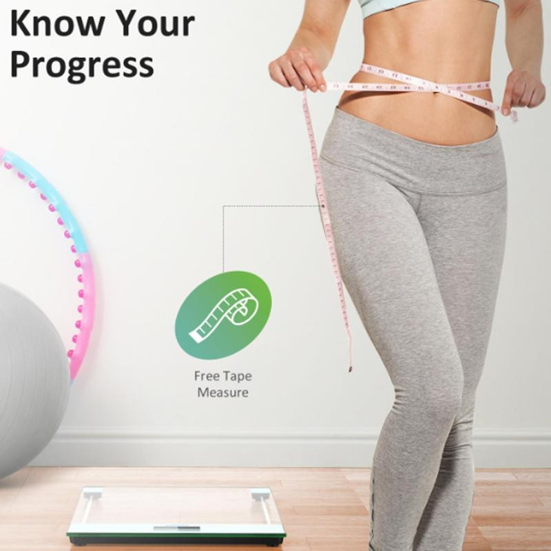 Prozirna kupaonska vaga 6 mm Ultra-tanko kaljeno staklo Visoka preciznost Digitalna tjelesna vaga Zaslon s pozadinskim osvjetljenjem Vaga Izdržljiva