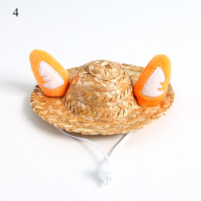 Armas suvine lemmikloomamüts Kootud õlgkübar päikesekübar rannapeol Naljakad aksessuaarid Hawaii stiilis müts koertele Piltrekvisiidid Kuum müük