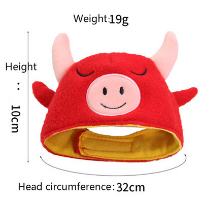 Jaungada mājdzīvnieku kaķu suns cepure cepure Ziemassvētku kaķēna kucēna kostīms sarkans ķīniešu stila galvassegas kleita maziem suņiem kaķiem aksesuārs