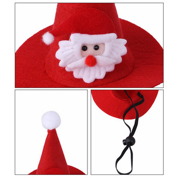 Καπέλο σκύλου Χριστουγεννιάτικο καπέλο για κατοικίδια Αξεσουάρ για καπέλο γάτας Καλύμματα κεφαλής για κατοικίδια Χριστουγεννιάτικα αποκριάτικα καπέλο ρυθμιζόμενα αξεσουάρ σκύλου