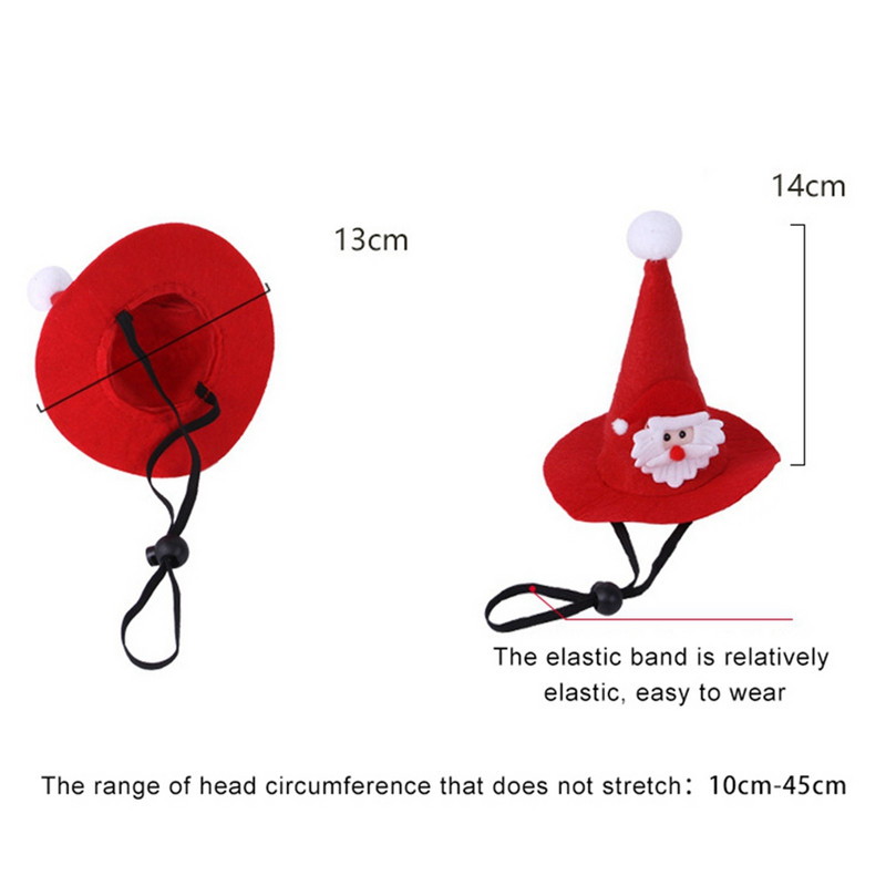 Suņu cepure Mājdzīvnieku Ziemassvētku cepure Kaķu cepures aksesuāri Mājdzīvnieku galvassegas Ziemassvētku Helovīna cepure Regulējami Suņu aksesuāri