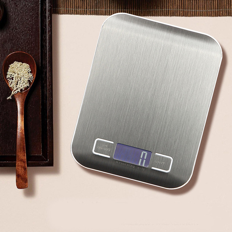 Kodumajapidamiste köögikaal Elektrooniline toidukaal õhuke LCD digitaalne kaal