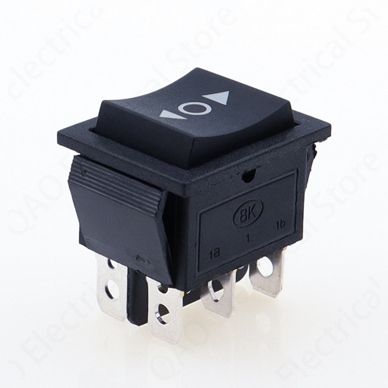 1 TK KCD4 must klahvlüliti toitelüliti SISSE-VÄLJA-ON 3 asendit 6 kontakti Nool lähtestatakse 16A 250VAC/ 20A 125VAC