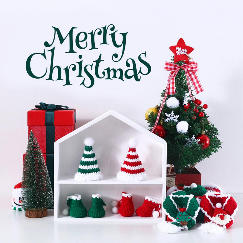 1 Komplekts ādai draudzīga mājdzīvnieku cepure Spilgta krāsa Izbalēšanas izturīga Mazgājama Viegli valkājama Uzglabā siltumu Dzija Ziemassvētku tematiska mājdzīvnieku cepure ar Sh