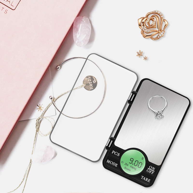 Täpne 600G/0,01G digitaalne taskukaal, miniehted, elektrooniline 0,01 grammi pulbermündikaal, LCD-ekraan, taustvalgus