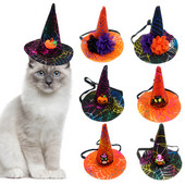 Naljakas lemmikloomade Halloweeni kostüümimüts kassidele Koerte kostüümide kostüüm kassimüts jõulude cosplay peakatted kõrvitsa nõia peotarbed