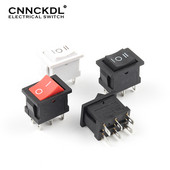 5 KOM/lot KCD2 6PIN 21X15mm DPDT Crno Bijeli Prekidač s tipkama ON-OFF-ON ON-ON Napajanje broda Prekidač za preklop 6A/250V 10A/125V
