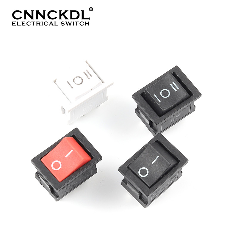 5 KOM/lot KCD2 6PIN 21X15mm DPDT Crno Bijeli Prekidač s tipkama ON-OFF-ON ON-ON Napajanje broda Prekidač za preklop 6A/250V 10A/125V