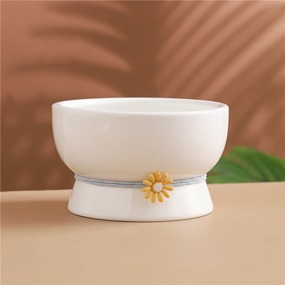 Kaķu jauka bļoda keramikas liela ietilpība mājdzīvnieku barība ūdens barotavas kucēnu suņu dzeršanas ēšanas piederumi