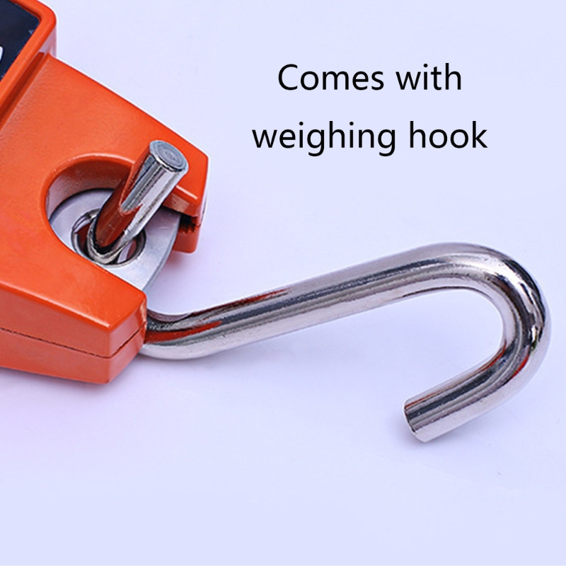 Inžinerinės plastikinės skaitmeninės pakabinamos svarstyklės rankinės 300 kg mini kranų svarstyklės su kabliu, skirtos medžioklei lauke