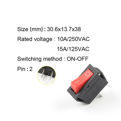 5 бр./лот KCD3 с ключ за захранване на светлината 10A 250V AC 15A 125V AC 2/3 Pin SPDT KCD3 ВКЛ.-ИЗКЛ.-ВКЛ. 2/3-позиционен превключвател за лодка