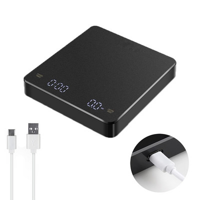 Gudri kafijas svari Virtuves pārtikas svari Digitālie elektroniskie svari ar taimeri Precīzi juvelierizstrādājumu svari Mini mājsaimniecības svari