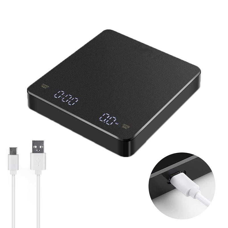 Gudri kafijas svari Virtuves pārtikas svari Digitālie elektroniskie svari ar taimeri Precīzi juvelierizstrādājumu svari Mini mājsaimniecības svari