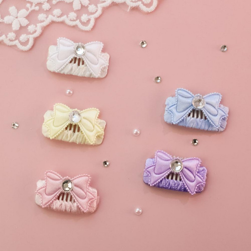 Kucēnu matu sprādze Rhinestone Decor Pretizbalējis kaķu suns Matu sprādze, kas novērš izbalēšanu Pet Barrette Apburoša mājdzīvnieku galvassega ikdienas valkāšanai