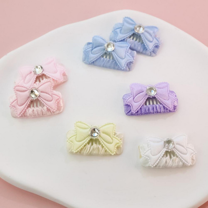 Kucēnu matu sprādze Rhinestone Decor Pretizbalējis kaķu suns Matu sprādze, kas novērš izbalēšanu Pet Barrette Apburoša mājdzīvnieku galvassega ikdienas valkāšanai