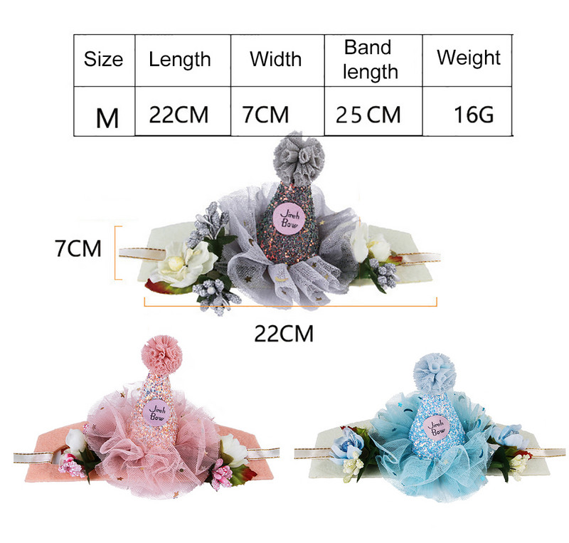 1kom Čipkasta traka za glavu za kućne ljubimce Čipkasti cvjetni dekor Mačji šešir Traka za glavu Mačja frizura Potrepštine za kućne ljubimce Dodaci za kosu Kostim za dotjerivanje