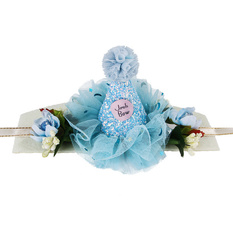 1kom Čipkasta traka za glavu za kućne ljubimce Čipkasti cvjetni dekor Mačji šešir Traka za glavu Mačja frizura Potrepštine za kućne ljubimce Dodaci za kosu Kostim za dotjerivanje