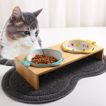 Cat Double Bowls Pet Eat Eat and Drink Dish Bowl Dogs Food feeding with Stand Cat Water Feeding Bowl Αξεσουάρ τροφής για κουτάβι γατάκι