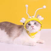 Ziemassvētku mājdzīvnieku cepure Jauka briesmoņa formas cepure sunim, kaķim saģērbšanās piederumi Jauki rudens ziemas apģērbi mājdzīvnieku aksesuāri Y5GB