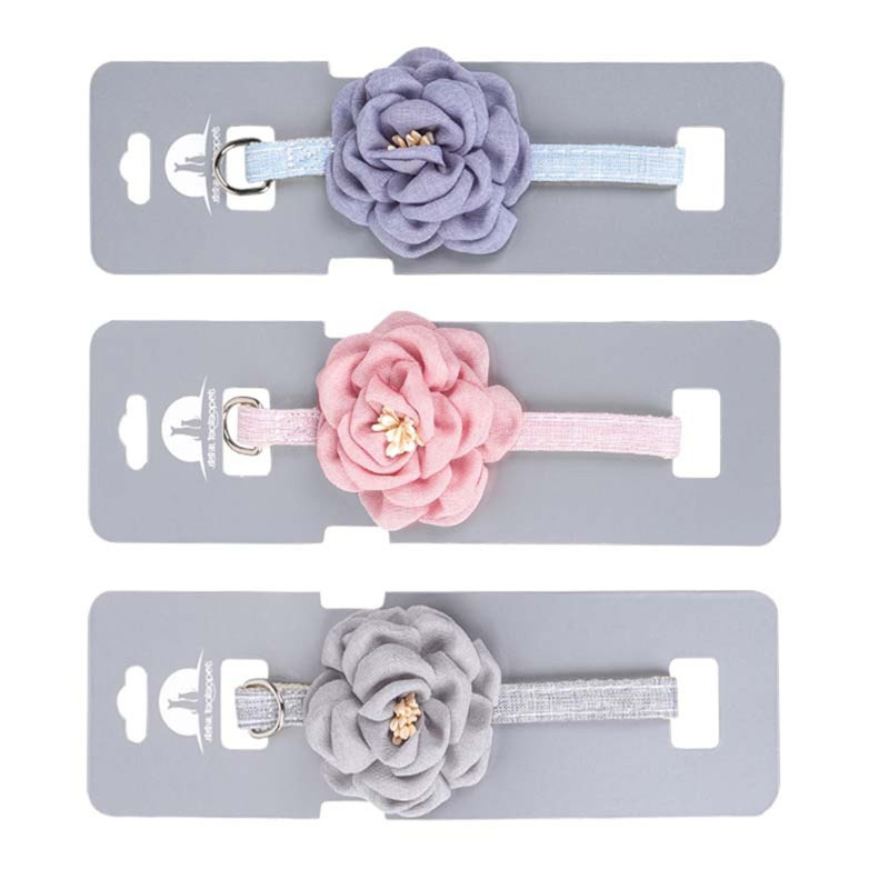 kameeliaõiega kassi kaelarihma jaoks väikestele keskmistele tüdrukutele koertele, kassidele 3 värvi kameelia lillede kaelarihm