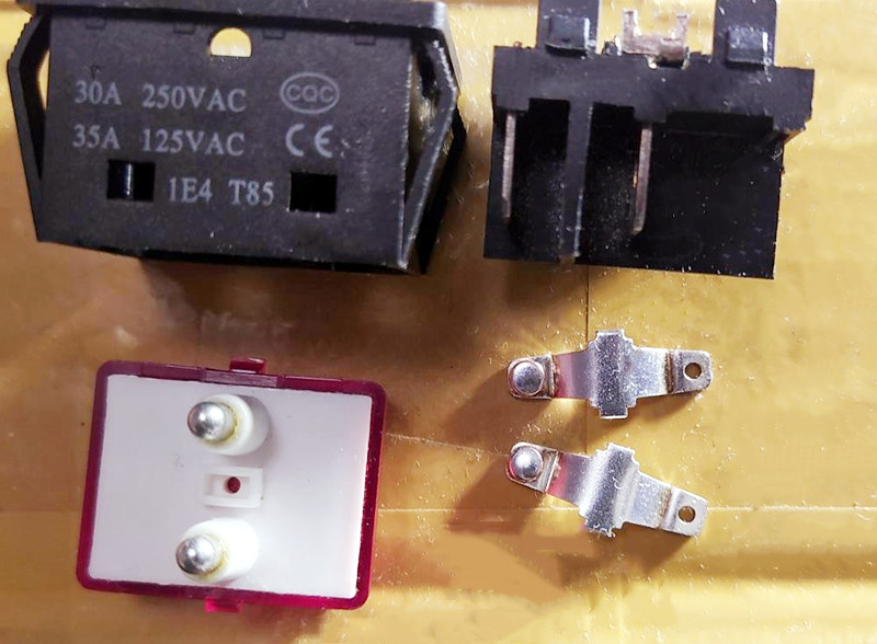 KCD4 Spetsiaalne keevitusmasinale 30A 250V kõrge vool 22*29 punane vask klahv toitelüliti 4Pin nupp elektritarvikud