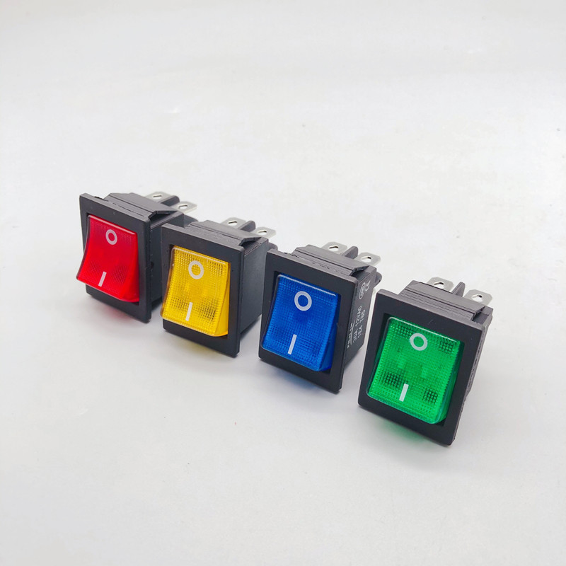 KCD4 Spetsiaalne keevitusmasinale 30A 250V kõrge vool 22*29 punane vask klahv toitelüliti 4Pin nupp elektritarvikud