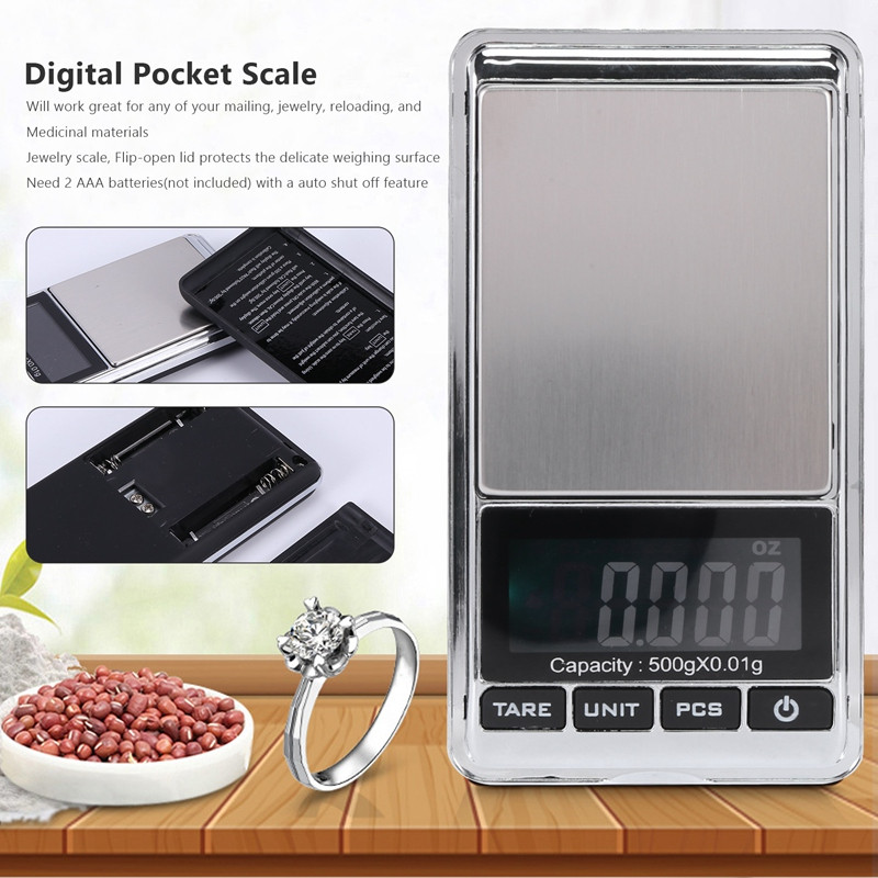 Mini elektrooniline digitaalne nutikas kaalukaalu LCD ehete taskugrammi kaalukaal