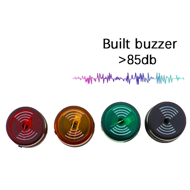 AD16-16SM 16mm zujalica 12V 24V 110V 220V 380V Bljeskalica Signalno svjetlo Crvena LED Aktivna zujalica Bip Indikator alarma Crvena Zelena Žuta