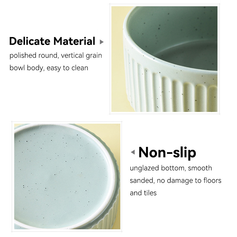 850 ml kassi topeltkeraamilised kausid lemmikloomatoidud, veesöötmistarbed väikestele keskmistele koertele, puidust alusega joogisöötur