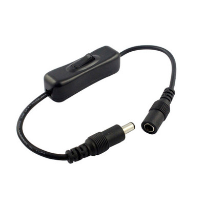 Prekidač za svjetlo DC 12V ženski muški kabel napajanja 5.5x2.1mm DC konektor ON OFF Inline 304 prekidač 5V 12V 24V za LED traku svjetiljke