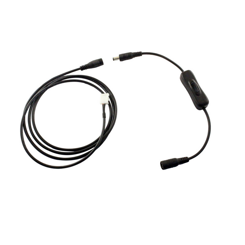 Prekidač za svjetlo DC 12V ženski muški kabel napajanja 5.5x2.1mm DC konektor ON OFF Inline 304 prekidač 5V 12V 24V za LED traku svjetiljke