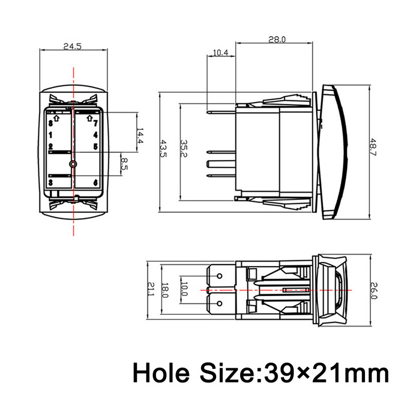 Autopaadi klahvlüliti 12V 24V surunupp veekindel meresõiduki lüliti 20A valgustusega riba SISSE VÄLJAS 5 kontaktiga ATV RV auto veokile