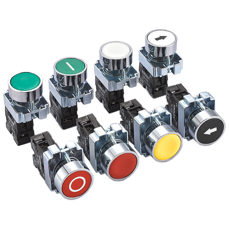Prekidač s gumbom koji se samoresetira XB2 mala gljivasta glava Zaustavljanje u nuždi 22 mm gumb s tipkom Start Inching Power on XB2-BS542 XB2-BA31 XB2-BA42