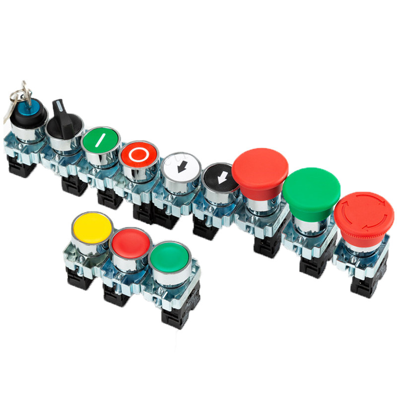 Prekidač s gumbom koji se samoresetira XB2 mala gljivasta glava Zaustavljanje u nuždi 22 mm gumb s tipkom Start Inching Power on XB2-BS542 XB2-BA31 XB2-BA42