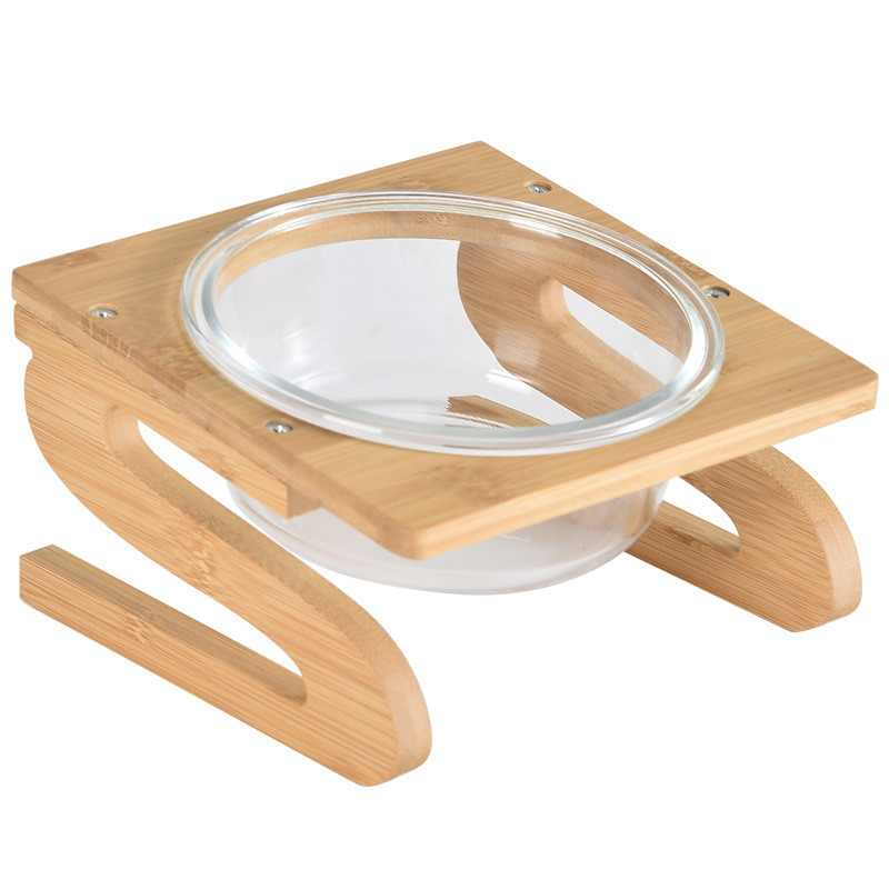 Kassi topeltklaaskausid kõrgendatud lemmikloomatoidu veesöötjad väikesed koerad joovad söömistarvikud 300 ml 600 ml 800 ml