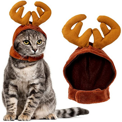 Costume de Crăciun pentru animale de companie Tochie pentru cap pentru animale de companie Bandă pentru cap Pălărie Coroană pentru pisici Cățeluș Câini Pălărie de Crăciun Ornament de cosplay Decor de petrecere de Anul Nou