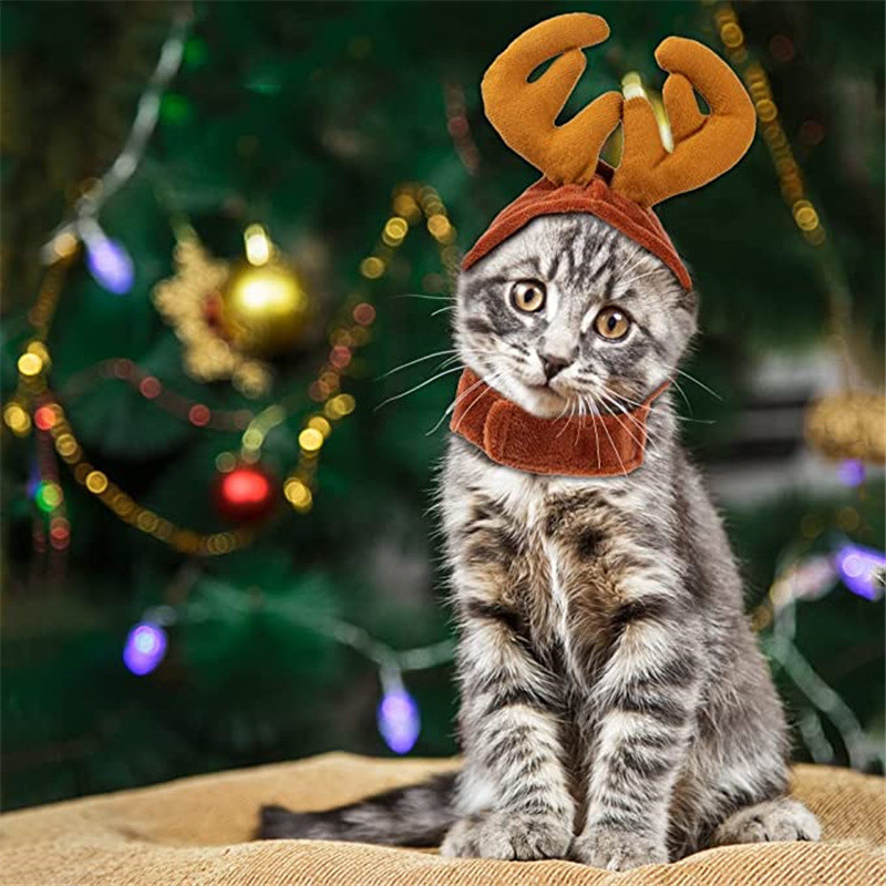 Božićni kostimi za kućne ljubimce Pokrivalo za glavu za kućne ljubimce Traka za glavu za kućne ljubimce Šešir Kruna za mačke Štence Pse Božićni šešir Cosplay ukrasi za novogodišnju božićnu zabavu