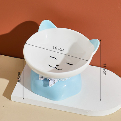 Povišena keramička posuda za mačke Mali psi Hranilice za vodu velikog promjera Hranilice za kućne ljubimce Zaštita od prevrtanja