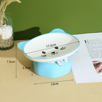 Povišena keramička posuda za mačke Mali psi Hranilice za vodu velikog promjera Hranilice za kućne ljubimce Zaštita od prevrtanja