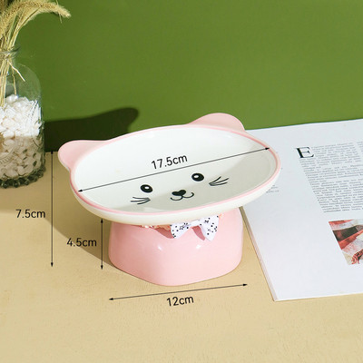 Povišena keramička posuda za mačke Mali psi Hranilice za vodu velikog promjera Hranilice za kućne ljubimce Zaštita od prevrtanja