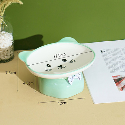 Povišena keramička posuda za mačke Mali psi Hranilice za vodu velikog promjera Hranilice za kućne ljubimce Zaštita od prevrtanja