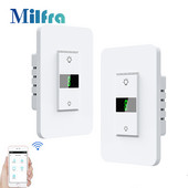 Milfra Tuya Smart WiFi Dimmer Switch US Wall LED Touch Switches Potrebna neutralna žica APP Glasovna kontrola putem Google Home Alexa