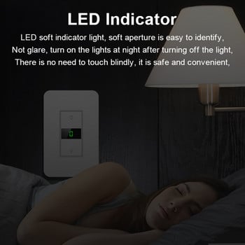 Milfra Tuya Smart WiFi Dimmer Switch US Wall LED Touch Switler Απαιτείται ουδέτερο καλώδιο APP Φωνητικός έλεγχος μέσω Google Home Alexa