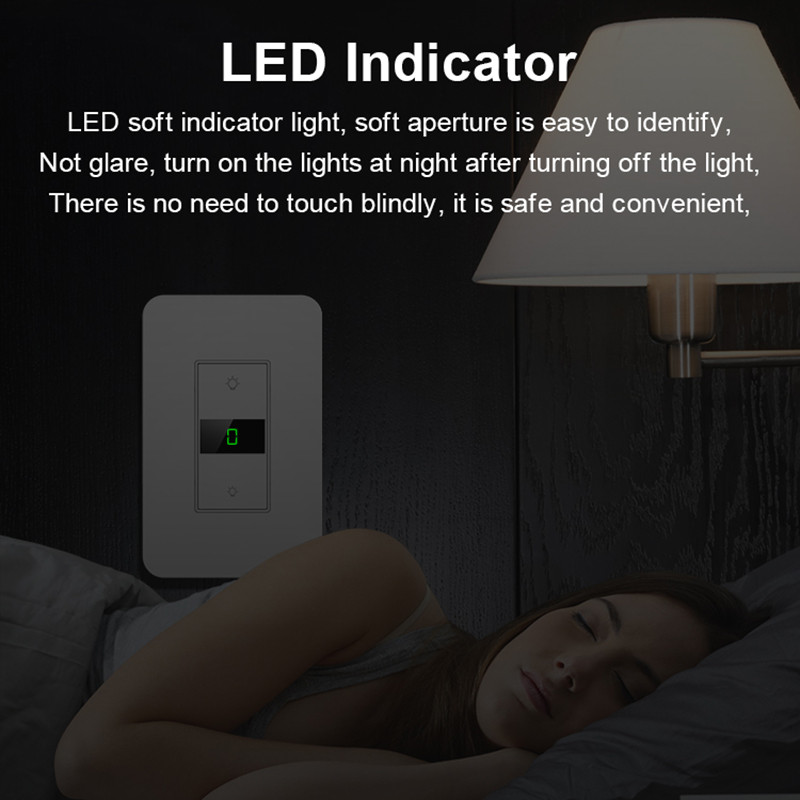 Milfra Tuya Smart WiFi Dimmer Switch US Wall LED Touch Switches Potrebna neutralna žica APP Glasovna kontrola putem Google Home Alexa