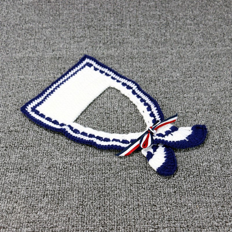 Lemmiklooma käsitsi kootud kaelakee Cape Sailor merevärvi kaelarihm kassisall Pehme koera kutsika kaelarihm kikilips kassitarvikud lemmikloomatarbed