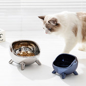 Keramička zdjelica za galvanizaciju mačaka Hrana za male pse Hranilice za vodu Svijetlo srebrne boje Kućni ljubimci Piju Jedu Dodaci za hranjenje